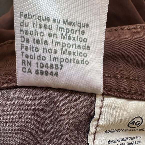 AG Adriano Goldschmied Graduate Pants Men 40x26 Brown Tailored Leg Casual Dress - Picture 7 of 11